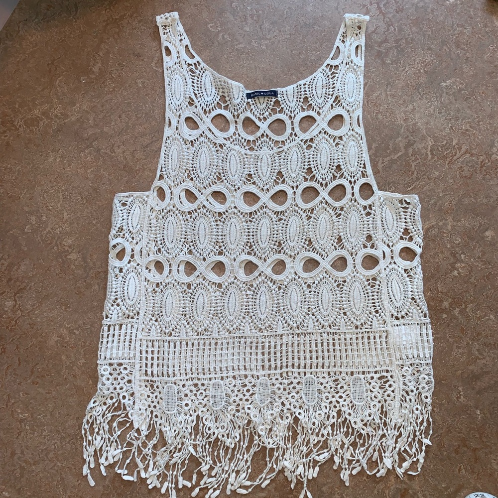 Lace tank cover up!